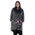 Snuggs Blanket Hoodie Dark Grey Christmas Ho Ho Ho Pocket